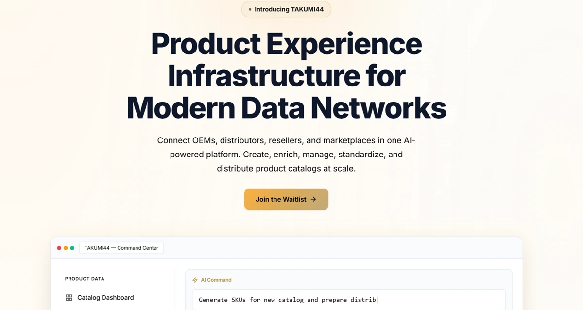Introducing TAKUMI44: From PIM to AI-Driven Product Experience Infrastructure